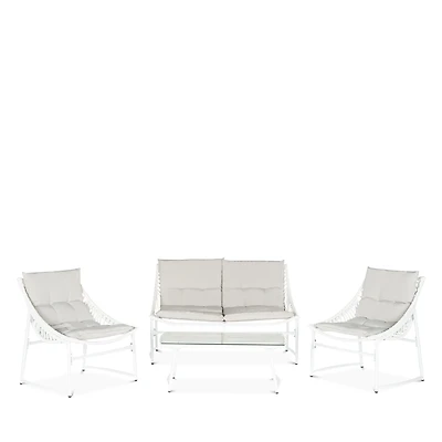 Safavieh Berkane 4 Piece Outdoor Living Set