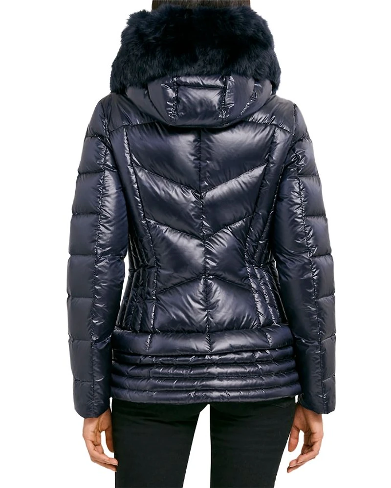 Nikki Shearling Trim Puffer Coat
