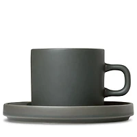 Pilar Coffee Cups with Saucers, Set of 2