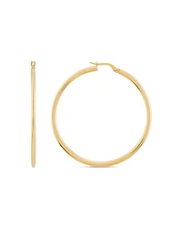 14K Yellow Gold Skinny Hoop Earrings