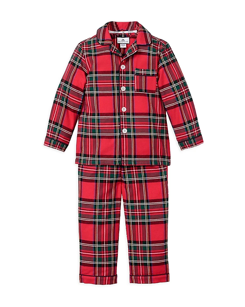 Petite Plume Unisex Imperial Tartan Flannel Pajama Set - Baby, Little Kid, Big Kid