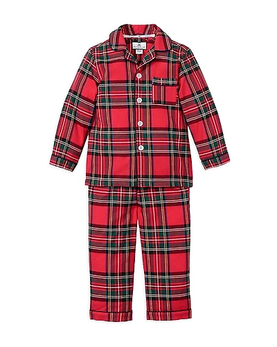 Petite Plume Unisex Imperial Tartan Flannel Pajama Set - Baby, Little Kid, Big Kid