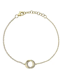 Moon & Meadow 14K Yellow Gold Diamond Love Knot Chain Bracelet