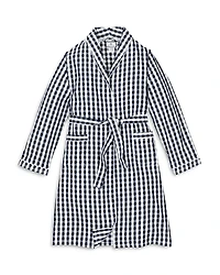 Petite Plume Unisex Brushed Gingham Robe - Little Kid, Big Kid