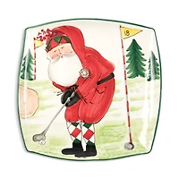 Vietri Old St. Nick 2021 Golfing Square Platter