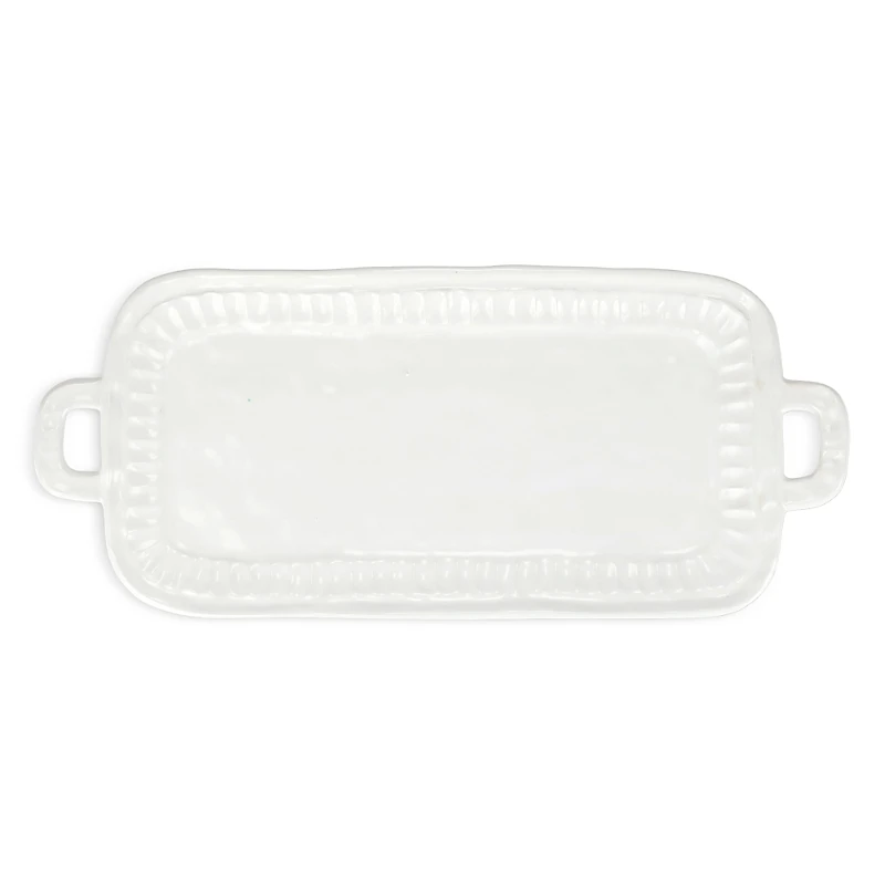 Vietri Pietra Serena Handled Rectangular Platter