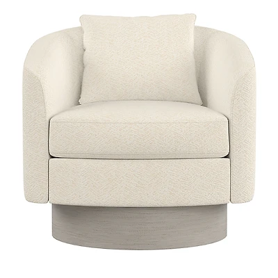 Bernhardt Camino Wood Base Swivel Chair