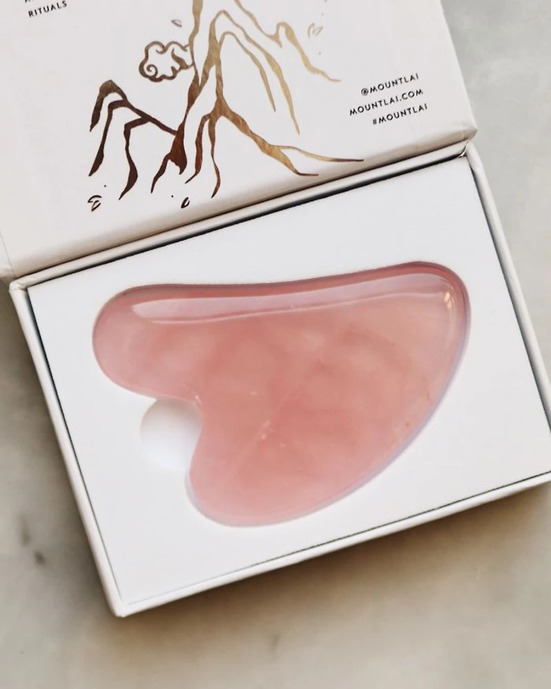 The Rose Quartz Gua Sha Facial Lifting Tool