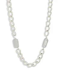 Genuine Pearl Chain Necklace, 16"-18"