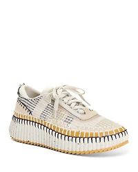 Chloe Women's Nama Woven Platform Low Top Sneakers