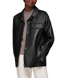 Whistles Clean Bonded Leather Jacket