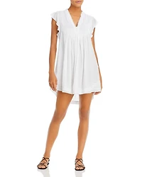 Sasha Pleated Mini Dress White