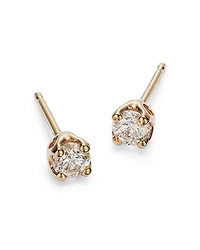 Diamond Round Tulip Stud Earrings 14K Yellow Gold, 0.25-1.0 tcw