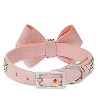 Pink Glitz Nouveau Bow 3 Row Giltmore 1/2" Collar