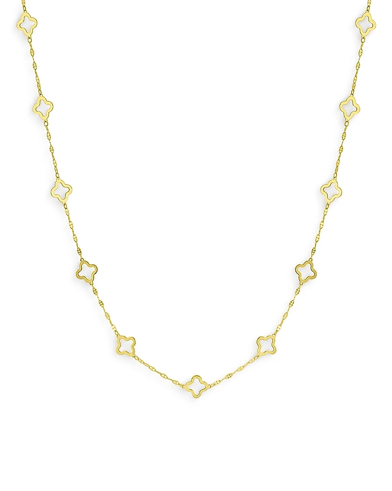 Bloomingdale's Fine Collection Quatrefoil Link Statement Necklace