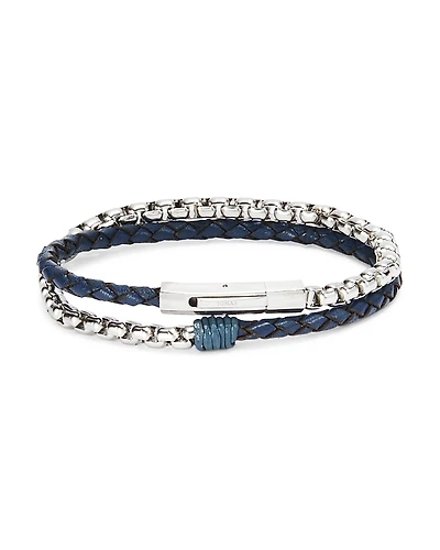 Jonas Studio Village Double Wrap Leather Chain Bracelet