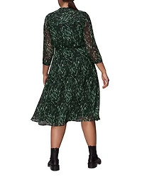 Abstract Brushstroke Midi Dress