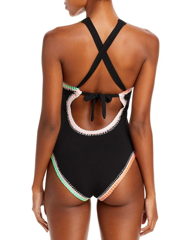 Crochet Trim Swimsuit