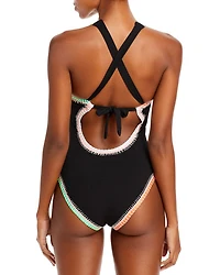 Crochet Trim Swimsuit