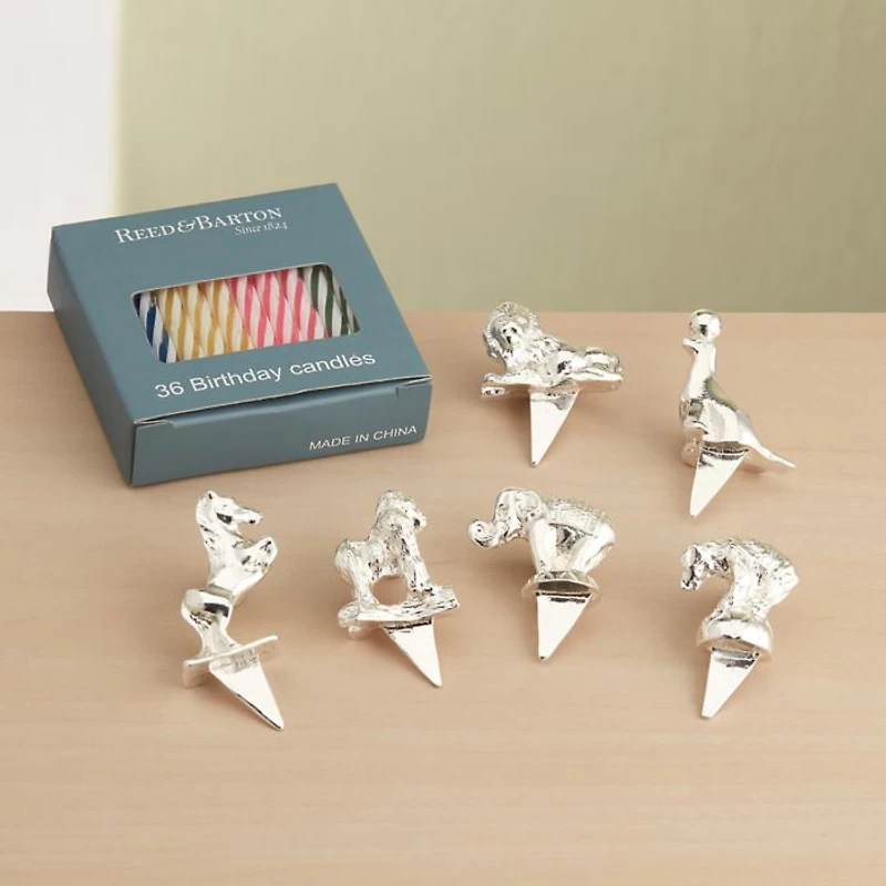 Let's Celebrate 6-Piece Circus Animals Candle Set