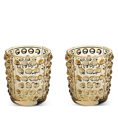 Lalique Mossi Lustre Votives, Set of 2