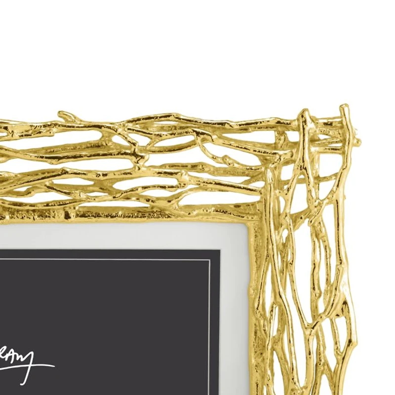 Gold-Tone Twig Frame, 7" x 5"