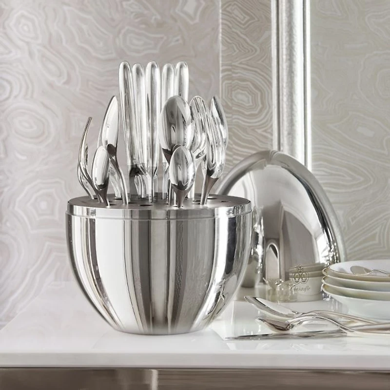 Mood Silverplate 24-Piece Flatware Set