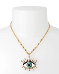 Evil Eye Pendant Necklace, 16-18"