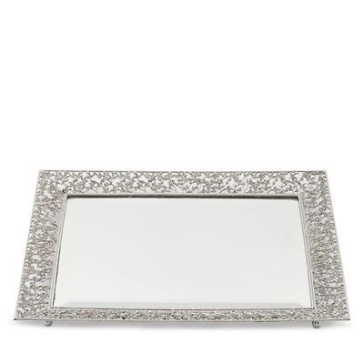 Silver Isadora Beveled Mirror Tray