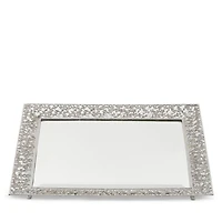Silver Isadora Beveled Mirror Tray