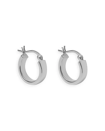 Argento Vivo Squared Thick Huggie Hoop Earrings