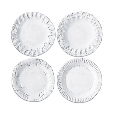 Vietri Incanto Stone Assorted Canape Plates, Set of 4