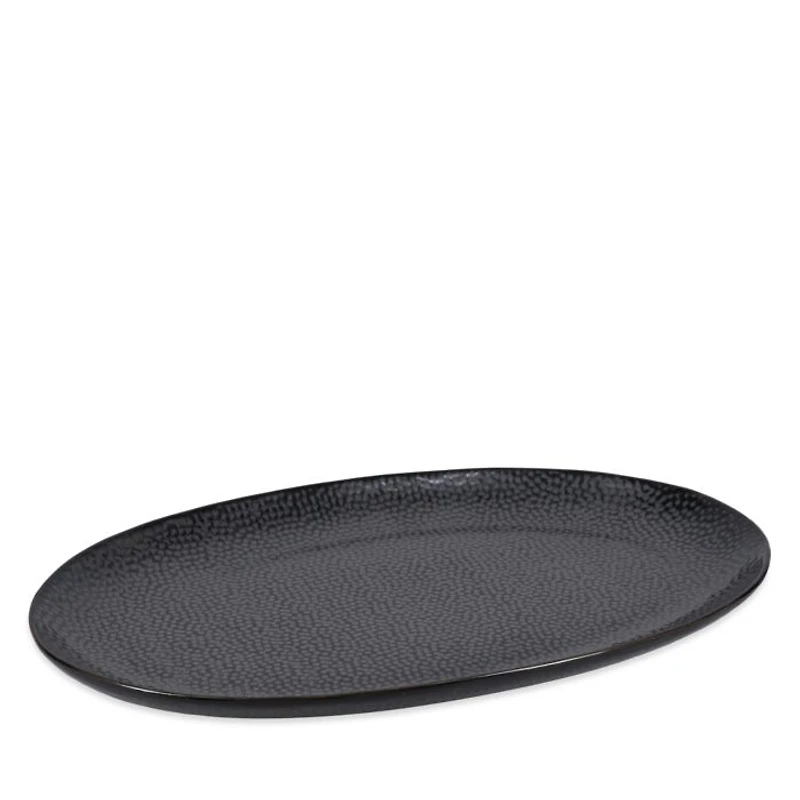 Serene Oval Serving Platter, Black