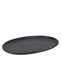 Serene Oval Serving Platter, Black