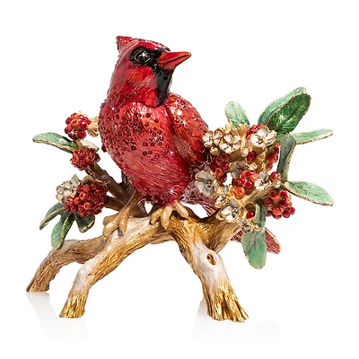 Jay Strongwater Cardinal on Branch Figurine