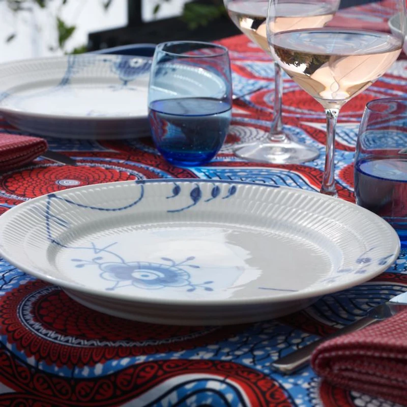 "Blue Fluted Mega" Dinner Plate #6
