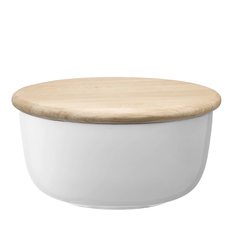 Lsa Dine Large Bowl with Oak Lid