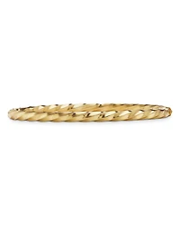 David Yurman 18K Yellow Gold Cable Edge Bangle Bracelet