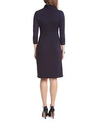 Cascade Faux Wrap Dress