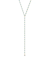 Gigi Clozeau 18K Yellow Gold Mini Gigi Diamond Resin Bead Y Necklace, 19.3-19.7
