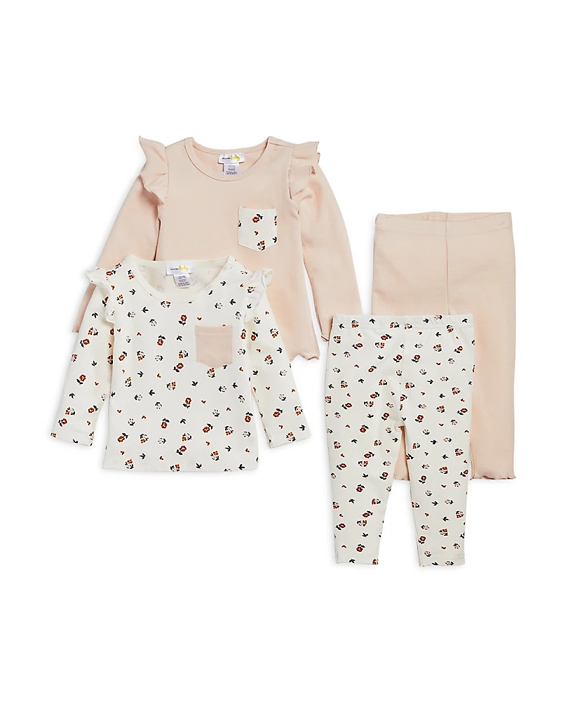 Bloomie's Baby Girls' Long Sleeve Tops & Pants Set