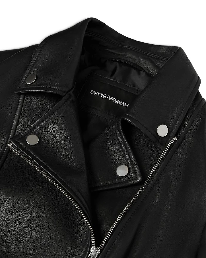 Caban Leather Moto Jacket