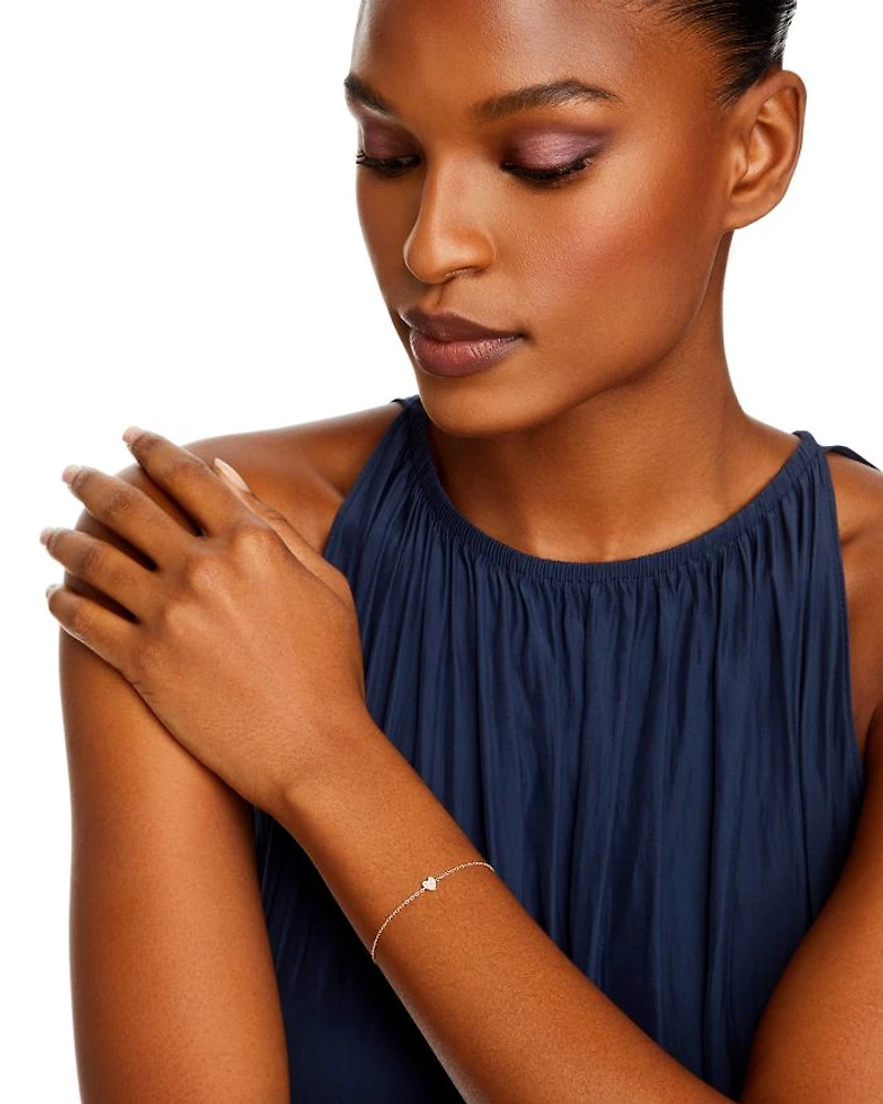 14K Yellow Gold Diamond Heart Bracelet - Exclusive