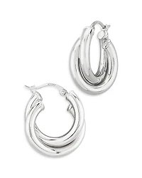 Bloomingdale's Fine Collection Medium Double Tube Hoop Earrings