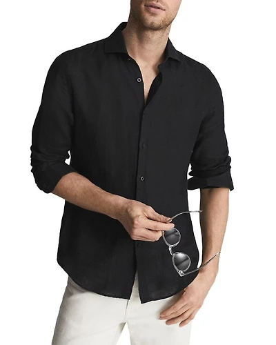 Ruban Long Sleeve Linen Shirt