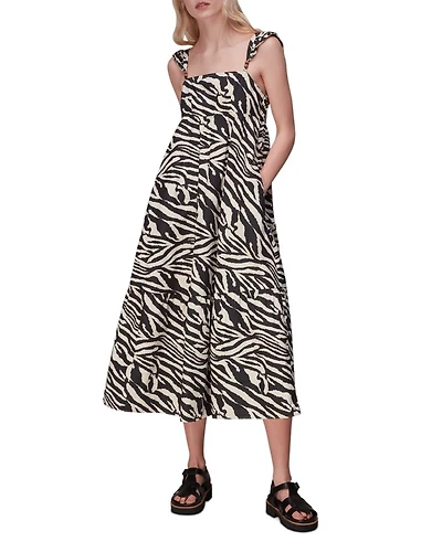 Mountain Zebra Print Midi Dress