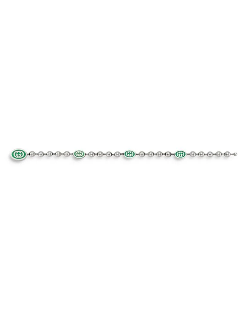 Sterling Silver Interlocked G Bead Bracelet