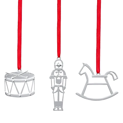 Nambe Mini Ornaments, Set of 3