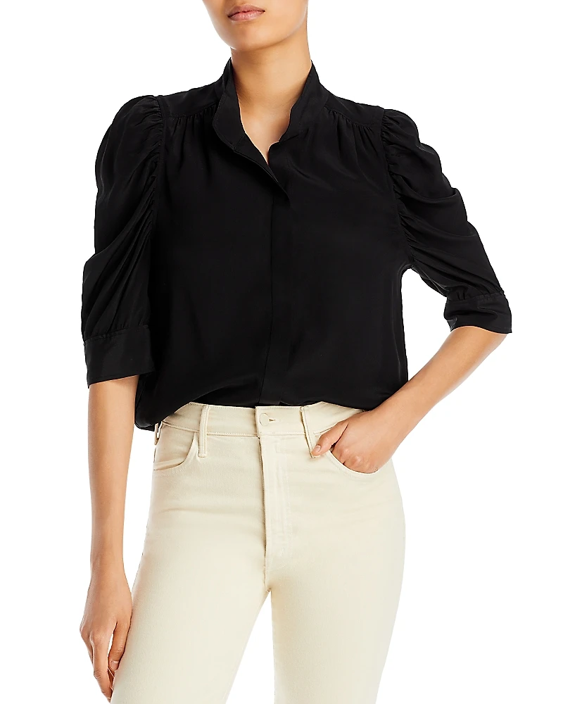 Frame Gillian Puffed Shoulder Blouse