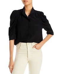 Frame Gillian Puffed Shoulder Blouse